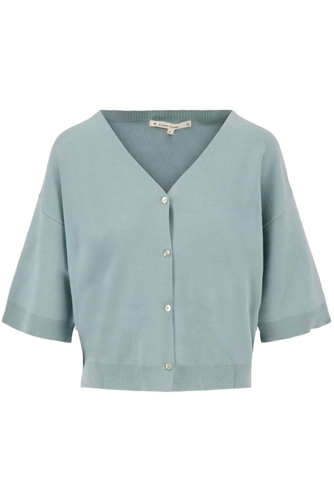 FIJNBREI VESTJE 0306 068 2014 VERGRIJSD BLAUW